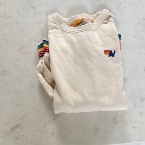 Cute rainbow aviator nation sweatshirt!!⭐️🤍🤩🤍💋